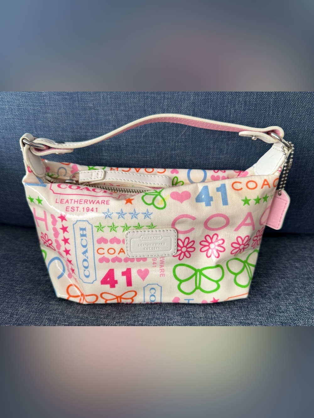 Coach Vintage  Y2K Rainbow Butterfly Graffiti Mini Demi Bag